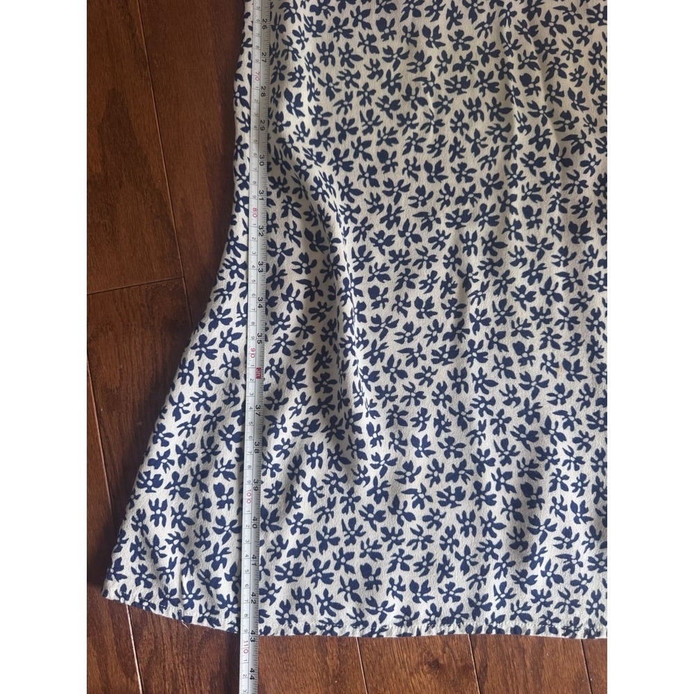 Reformation Boston Midi Dress Size 6 Blue White Floral Slip Cowl Neck Romantic - Picture 11 of 11